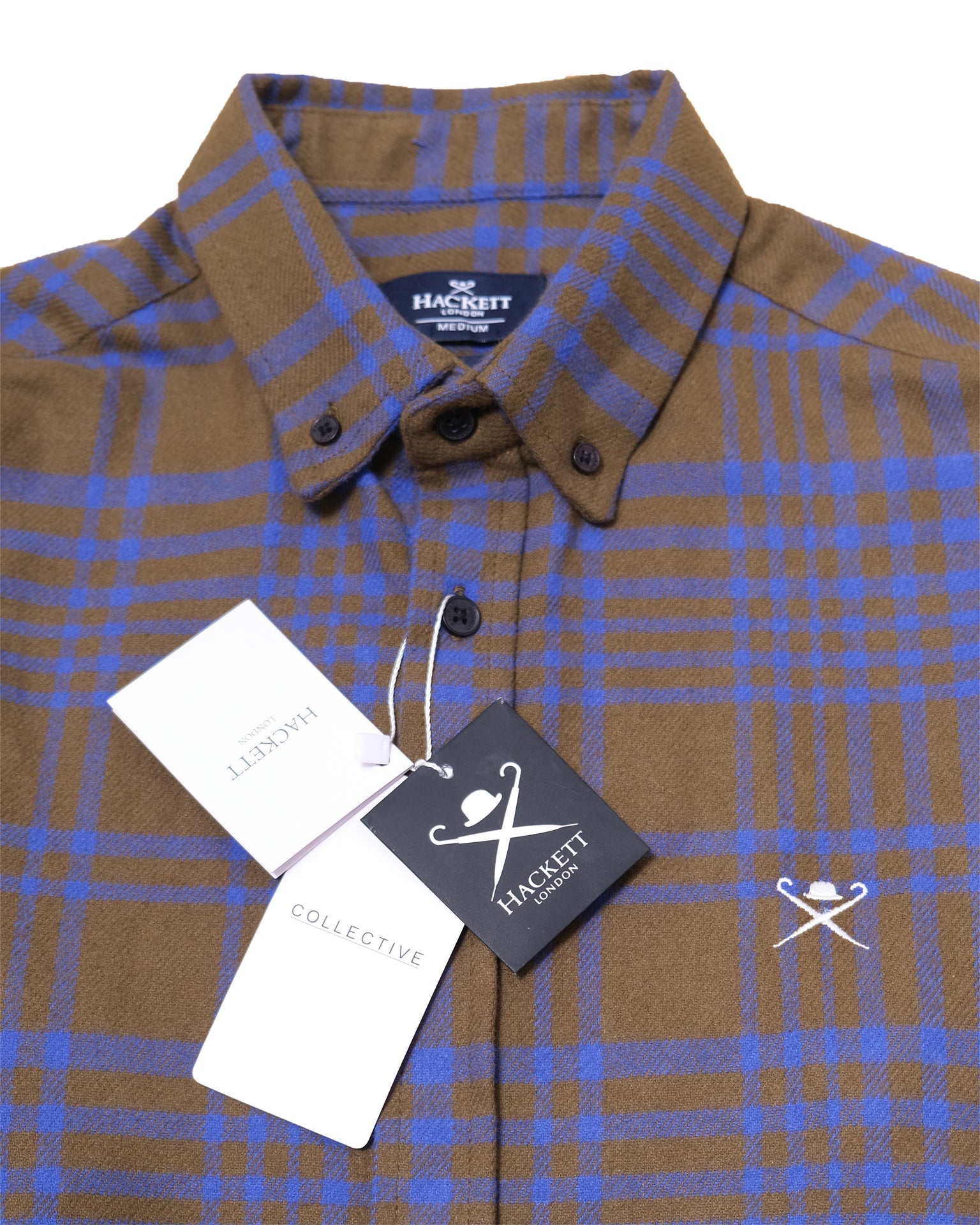 HACKETT LONDON Rustic Chestnut Slim Fit Brushed Cotton Button-Down Shirt