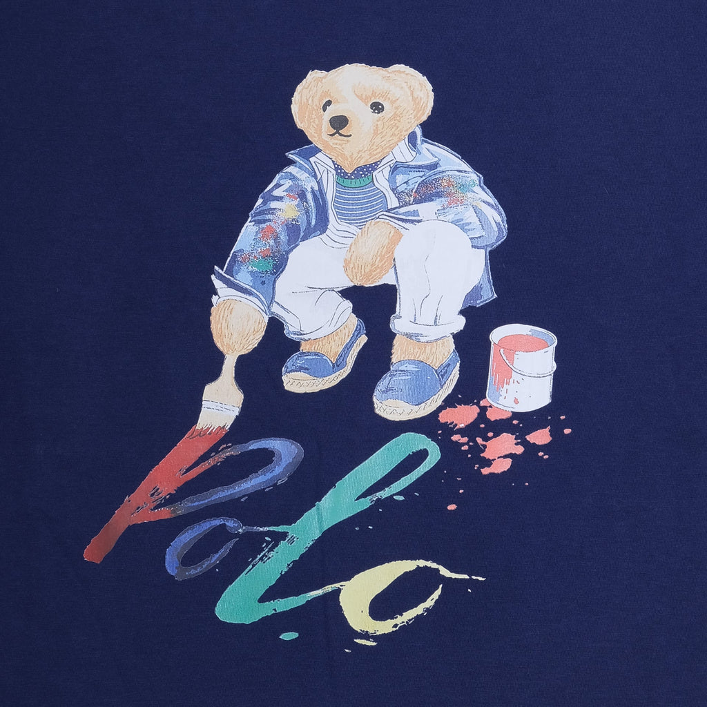 POLO Artisan Navy Graphic Slim Fit Crewneck Tee