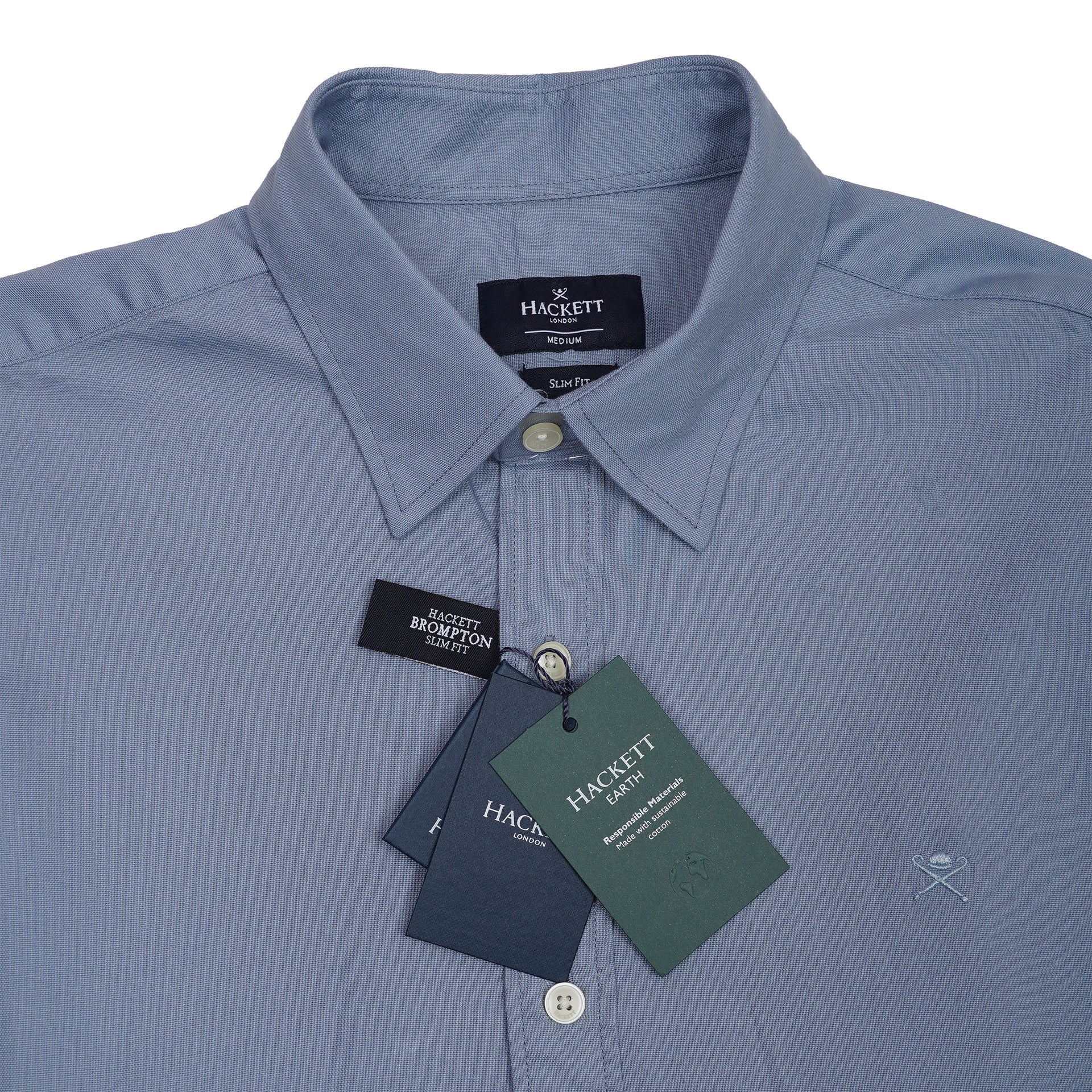 HACKETT Ethereal Cyan Tailored Fit Long Sleeve Shirt