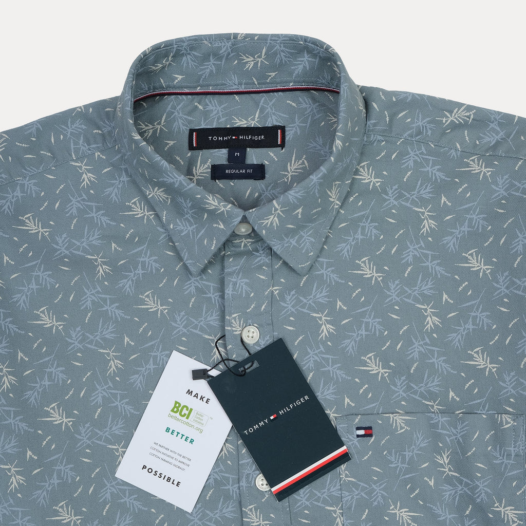 TOMMY HILFIGER Tranquil Teal Relaxed Fit Long Sleeve Shirt