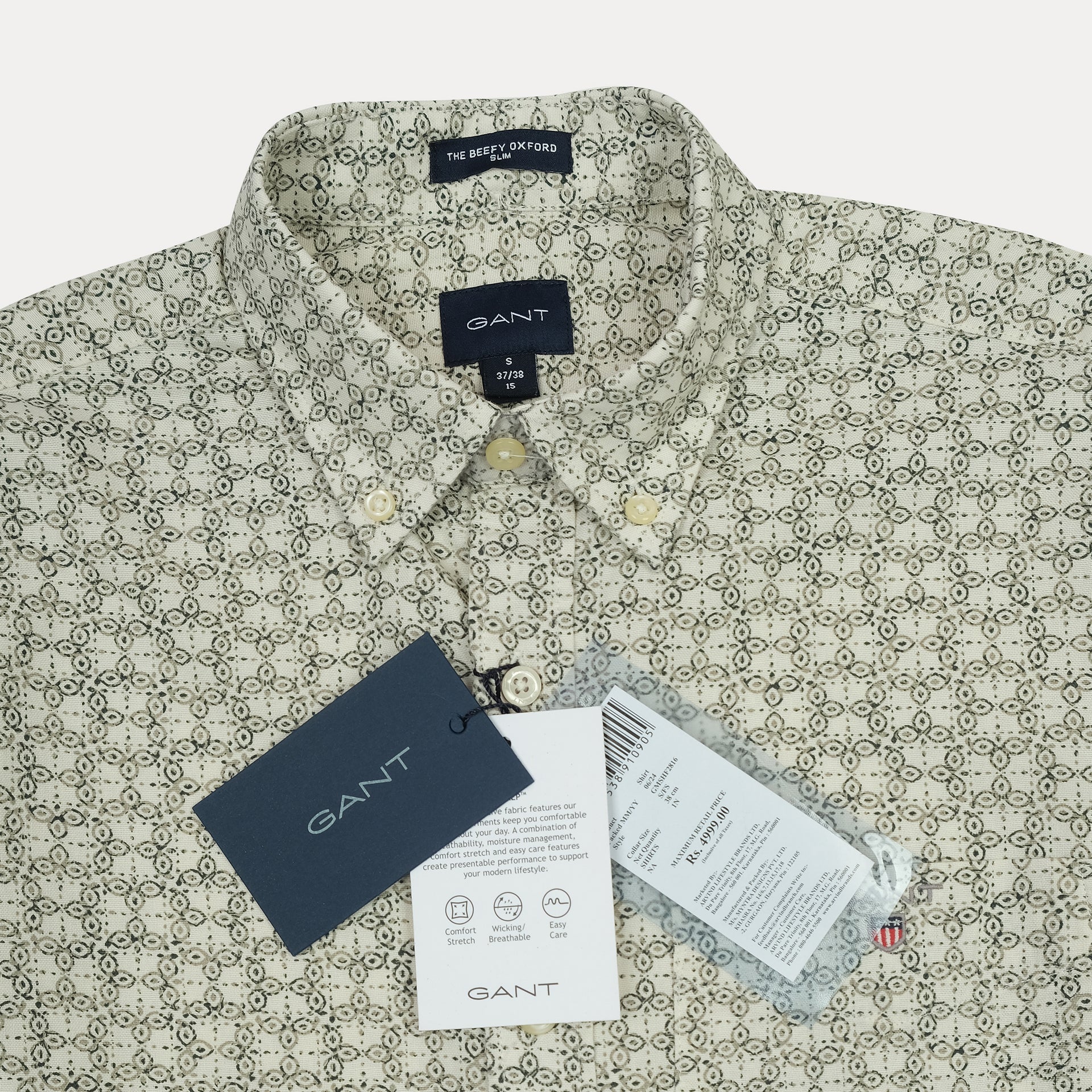 GANT Whispering Fern Slim Fit Long Sleeve Oxford Shirt