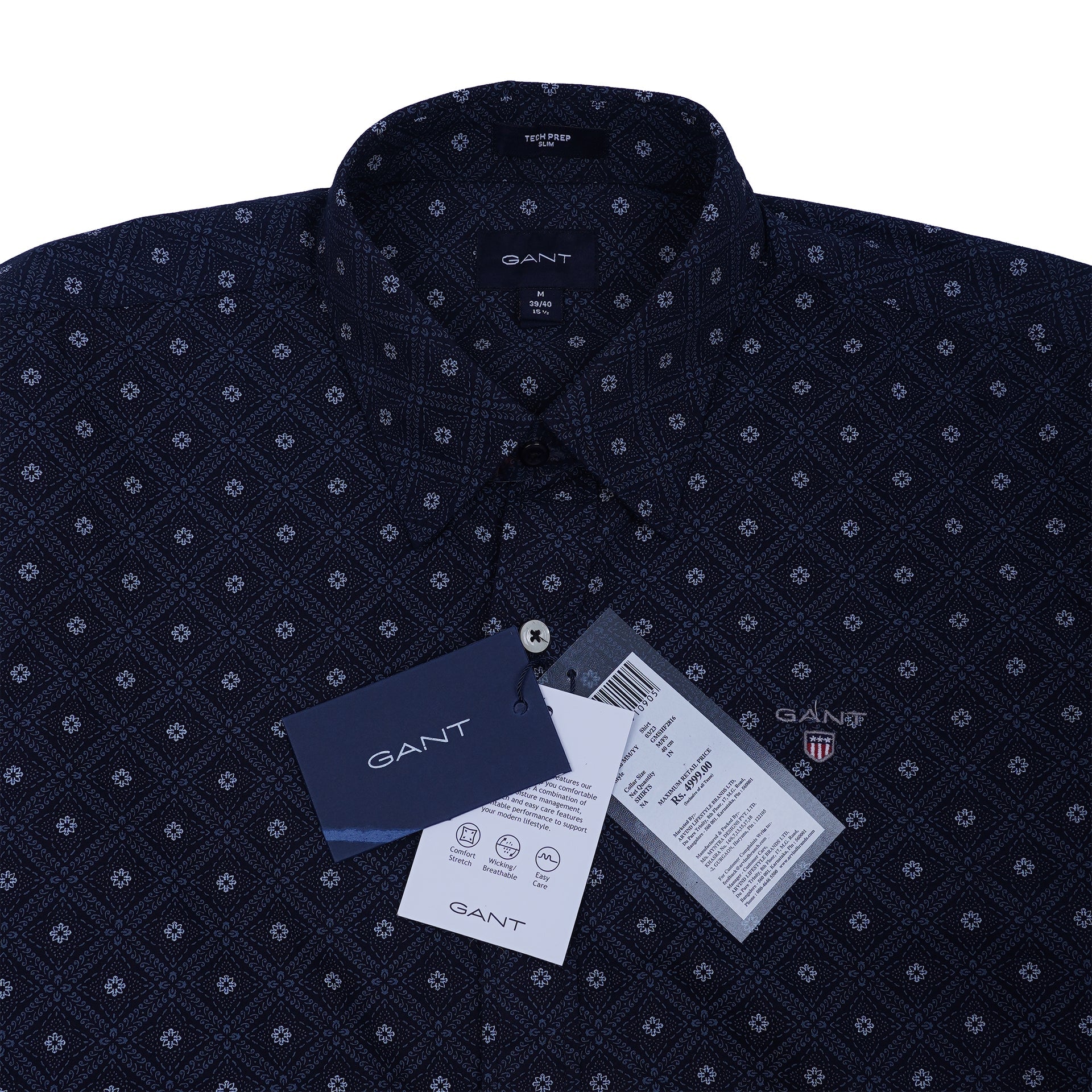 GANT Astral Indigo Classic Fit Long Sleeve Shirt