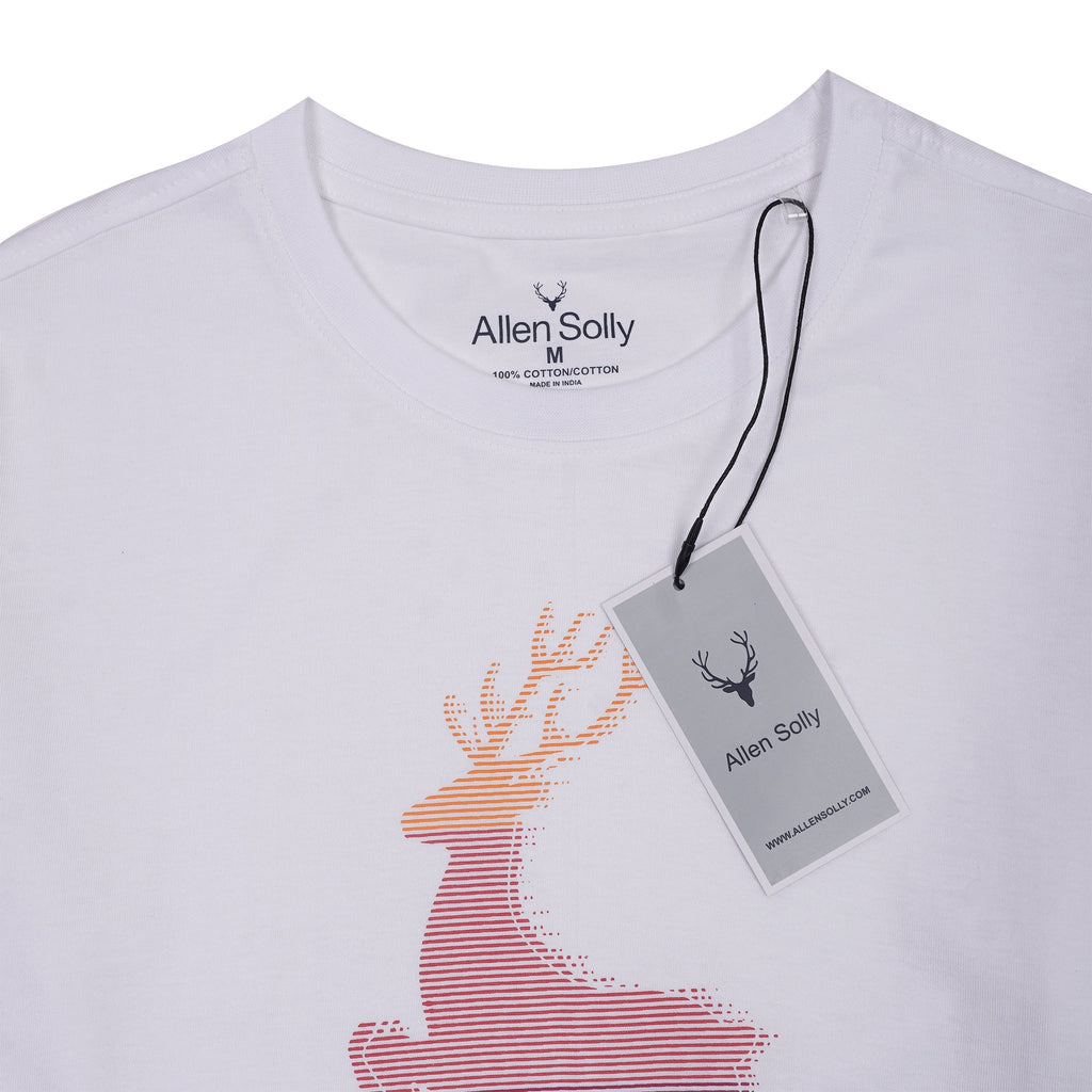 ALLEN SOLLY Celestial Pearl Relaxed Fit Short Sleeve Cotton T-Shirt