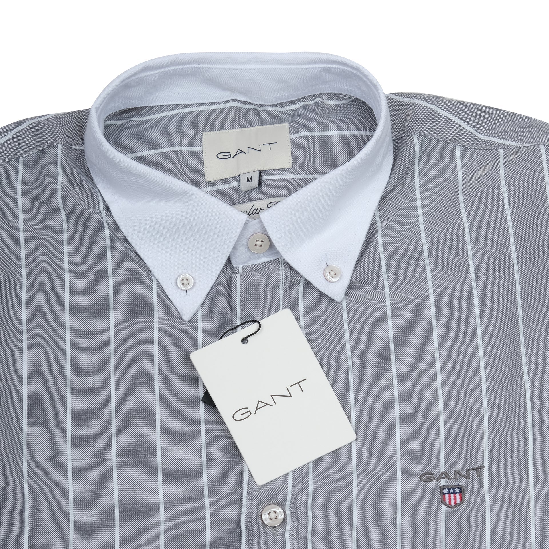 GANT Whispering Steel Classic Fit Long Sleeve Striped Dress Shirt