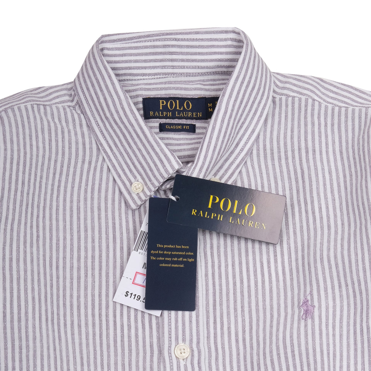 POLO RALPH LAUREN Enchanted Amethyst Classic Fit Striped Button-Down Shirt