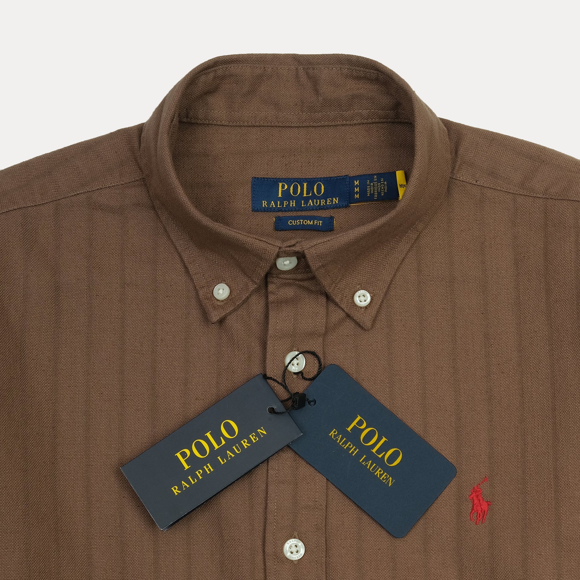 POLO RALPH LAUREN Rustic Chestnut Tailored Fit Long Sleeve Striped Shirt