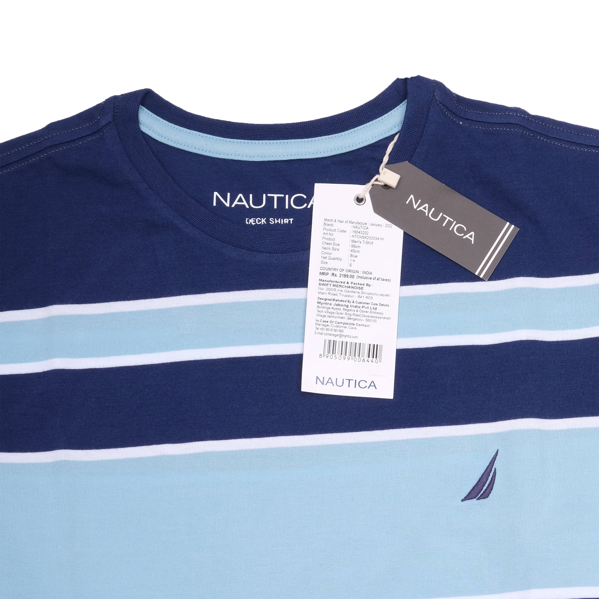NAUTICA Azure Wave Slim Fit Short Sleeve Crew Neck Tee