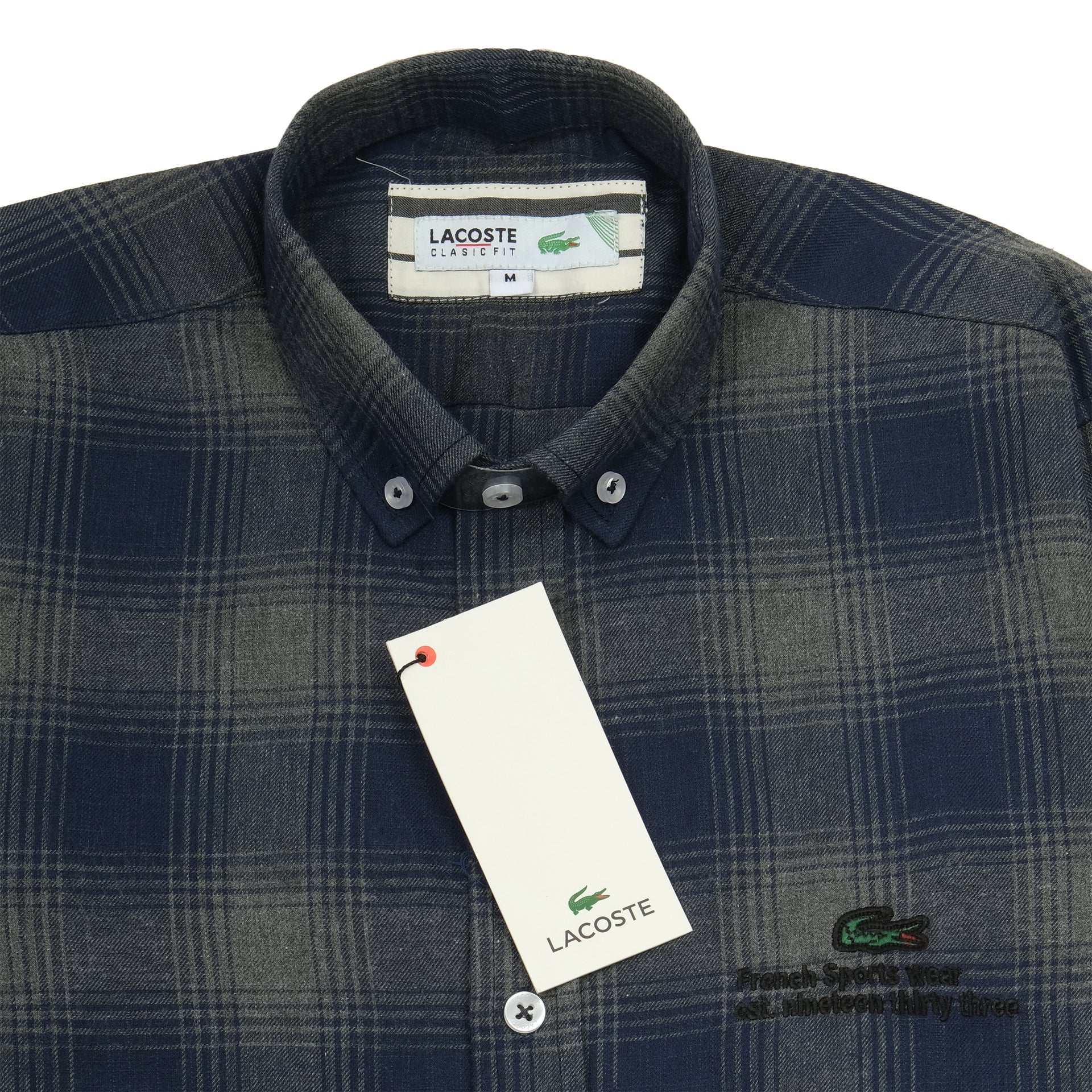LACOSTE Midnight Forest Classic Fit Flannel Shirt