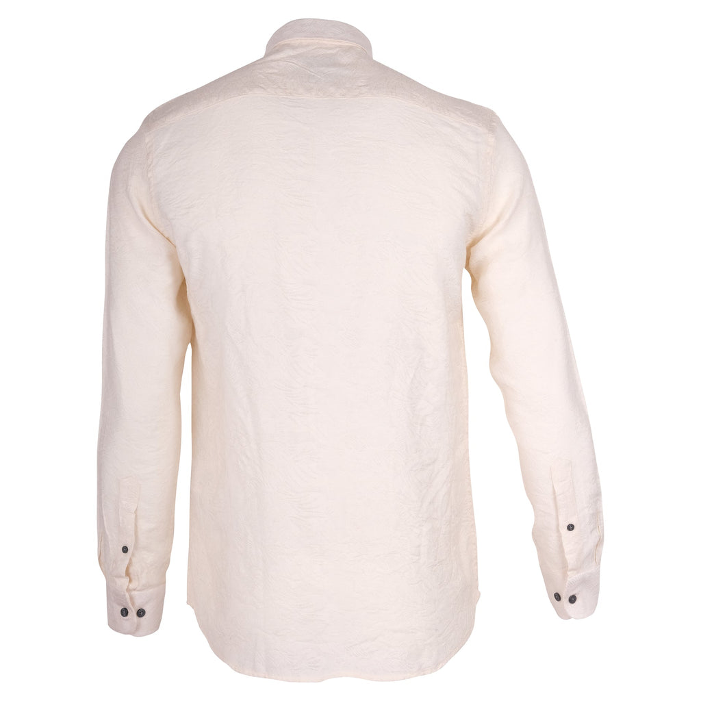 CALVIN KLEIN Creamy Almond Slim Fit Long Sleeve Button-Up Shirt