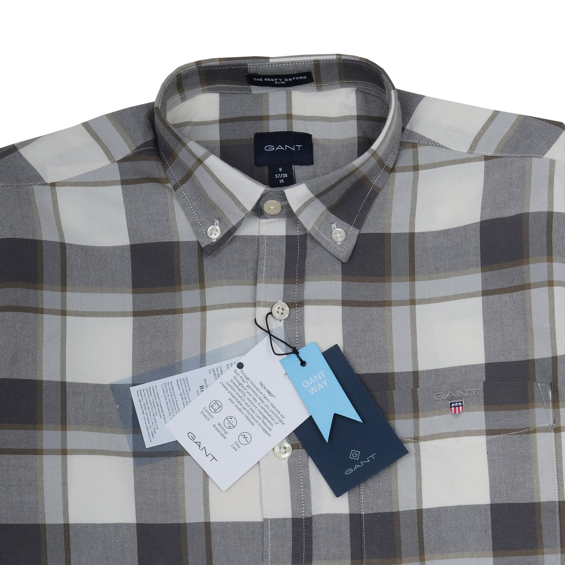 GANT Urban Slate Classic Fit Plaid Button-Up Shirt