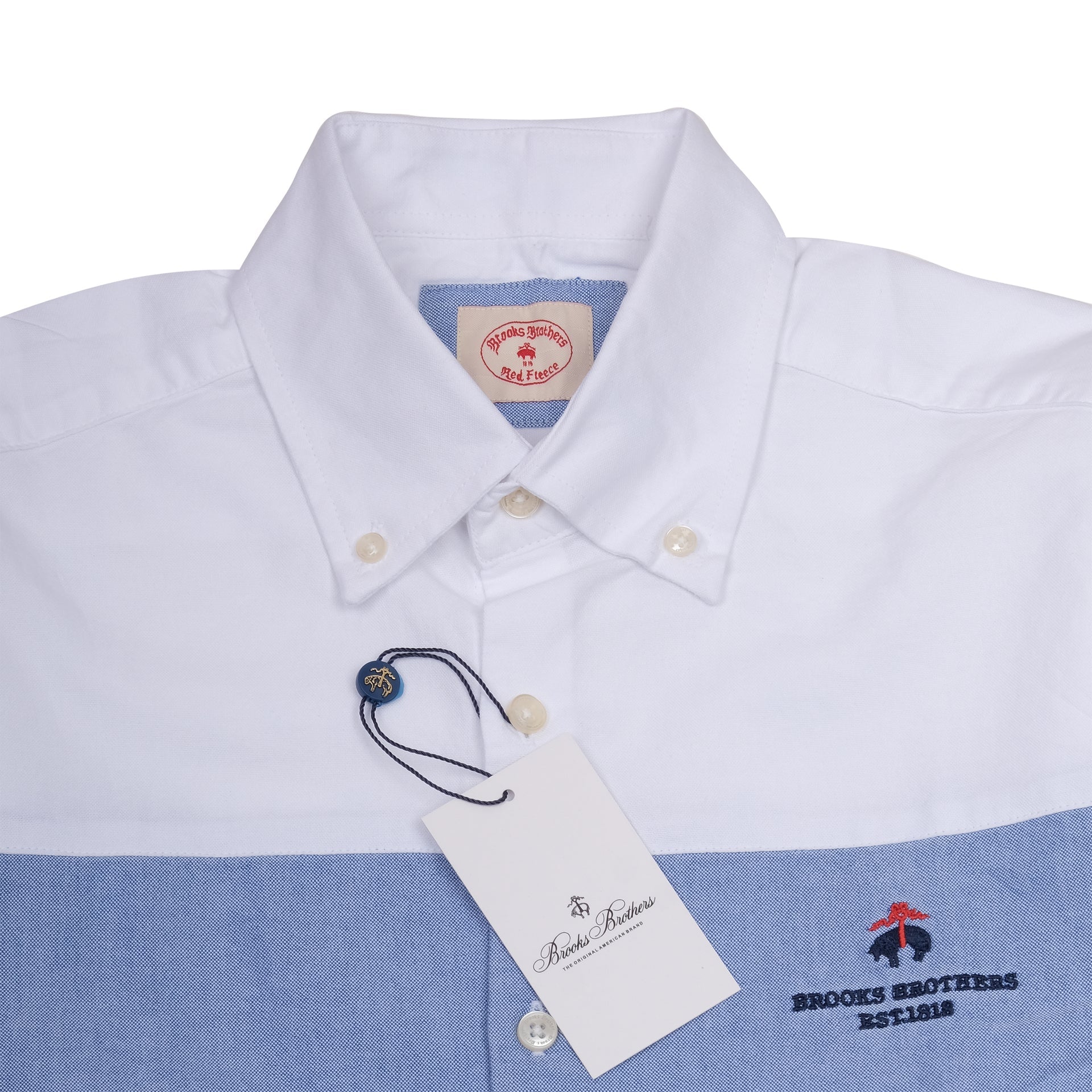 BROOKS BROTHERS Celestial Aqua Tailored Fit Long Sleeve Button-Up Shirt