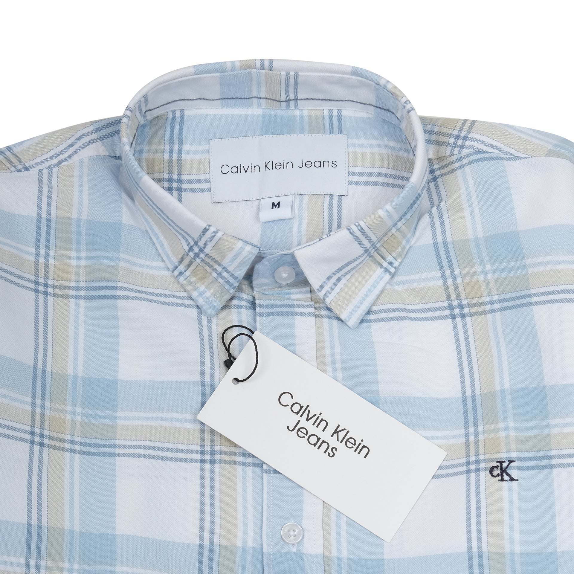 CALVIN KLEIN JEANS Tranquil Azure Classic Fit Long Sleeve Check Shirt