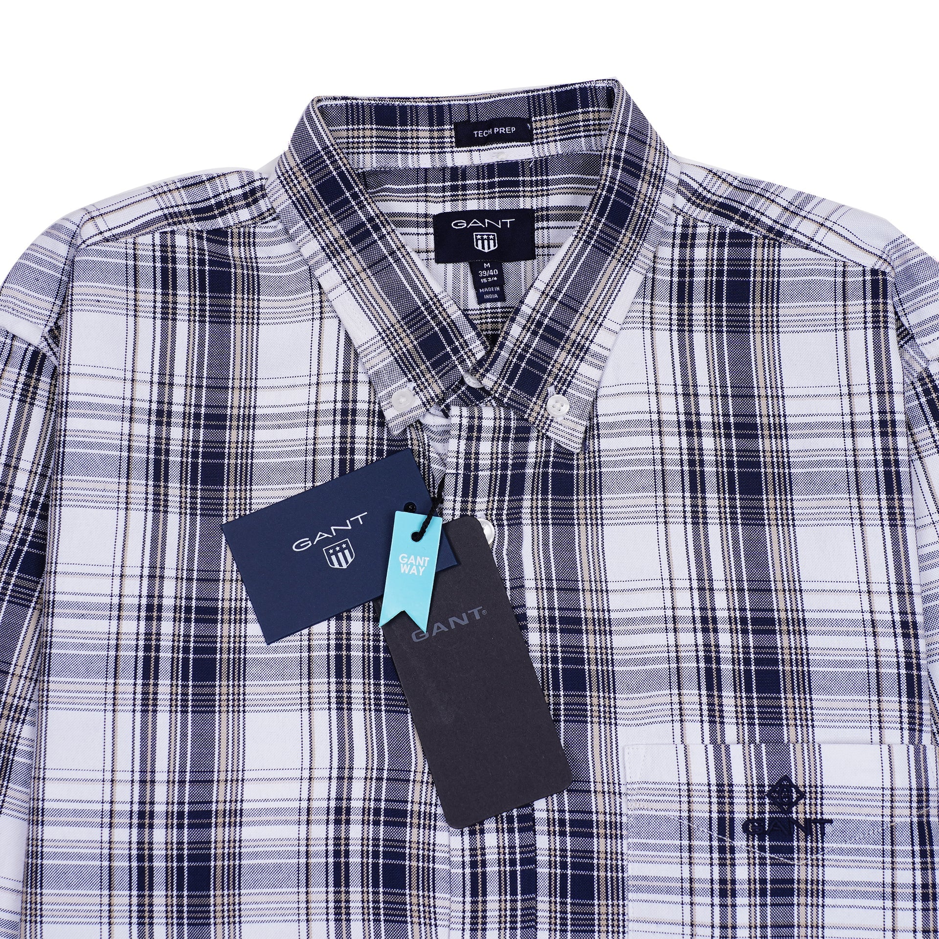 GANT Celestial Sapphire Tailored Fit Long Sleeve Check Shirt