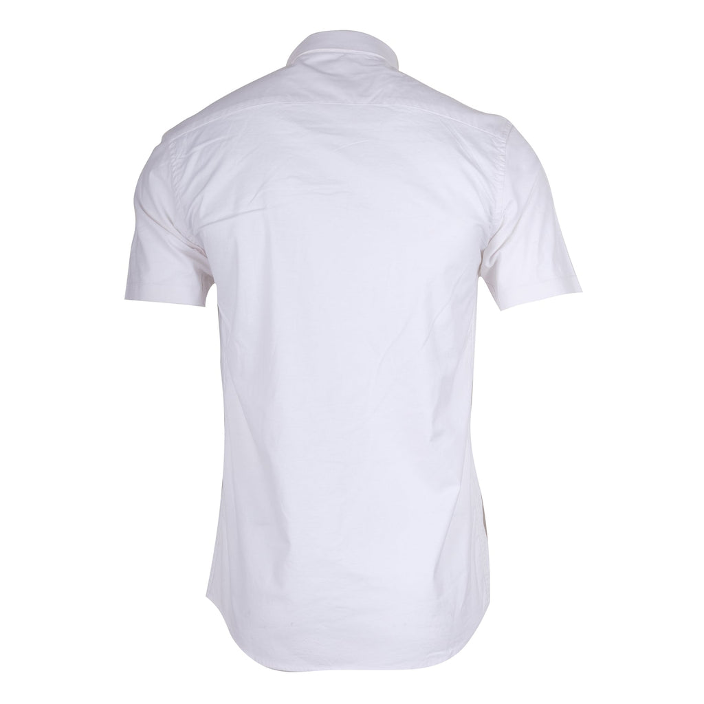 LACOSTE Cloud White Classic Fit Short Sleeve Button-Up Shirt