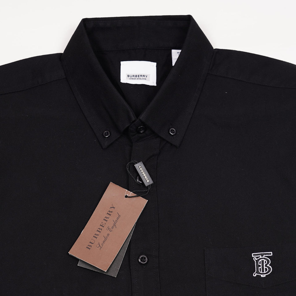 BURBERRY Nebulous Onyx Whisper Slim Fit Long Sleeve Button-Up Shirt