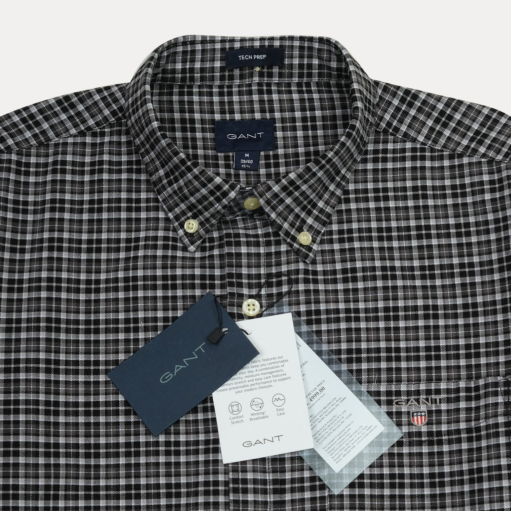 GANT Midnight Charcoal Tailored Fit Long Sleeve Button-Down Shirt