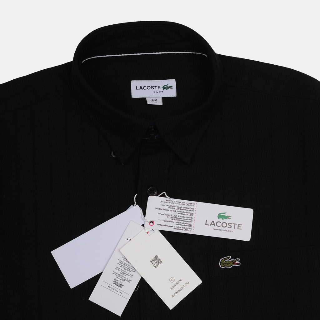 LACOSTE Midnight Onyx Slim Fit Long Sleeve Striped Shirt