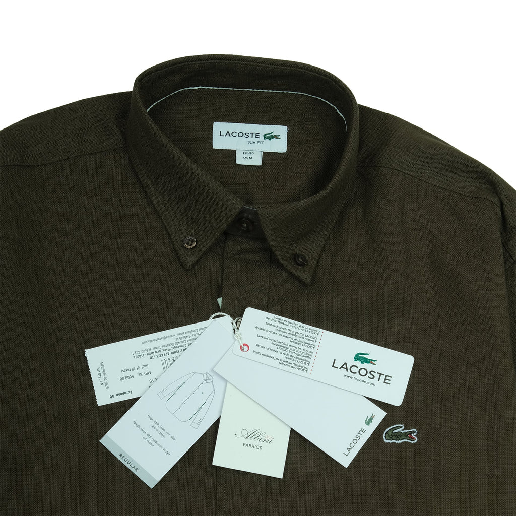 LACOSTE Enchanted Pine Classic Fit Long Sleeve Button-Down Shirt