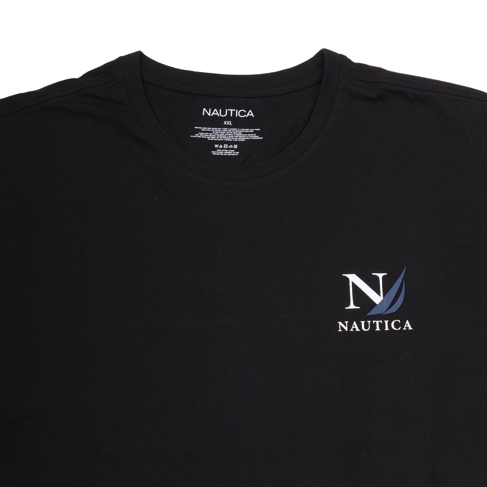 NAUTICA Obsidian Black Graphic Crewneck Tee