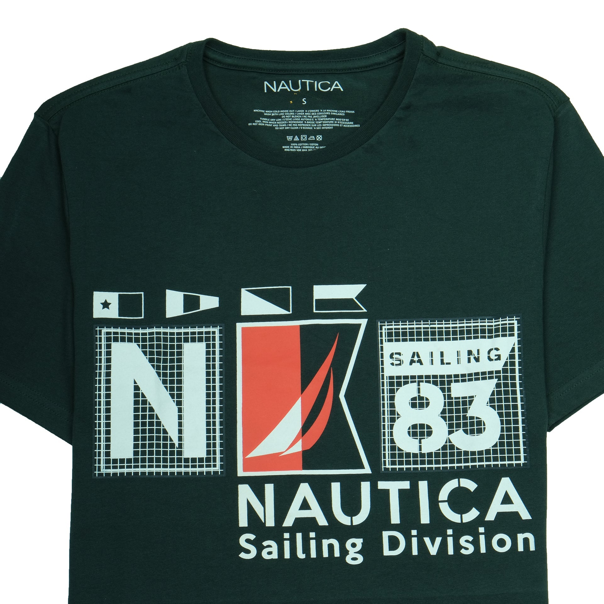 NAUTICA Deep Sea Green Relaxed Fit Graphic Tee