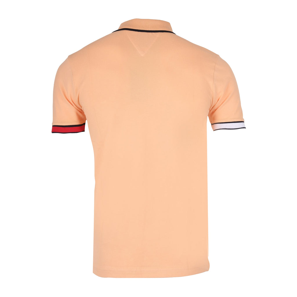 TOMMY HILFIGER Sunset Coral Classic Fit Color-Block Polo Shirt