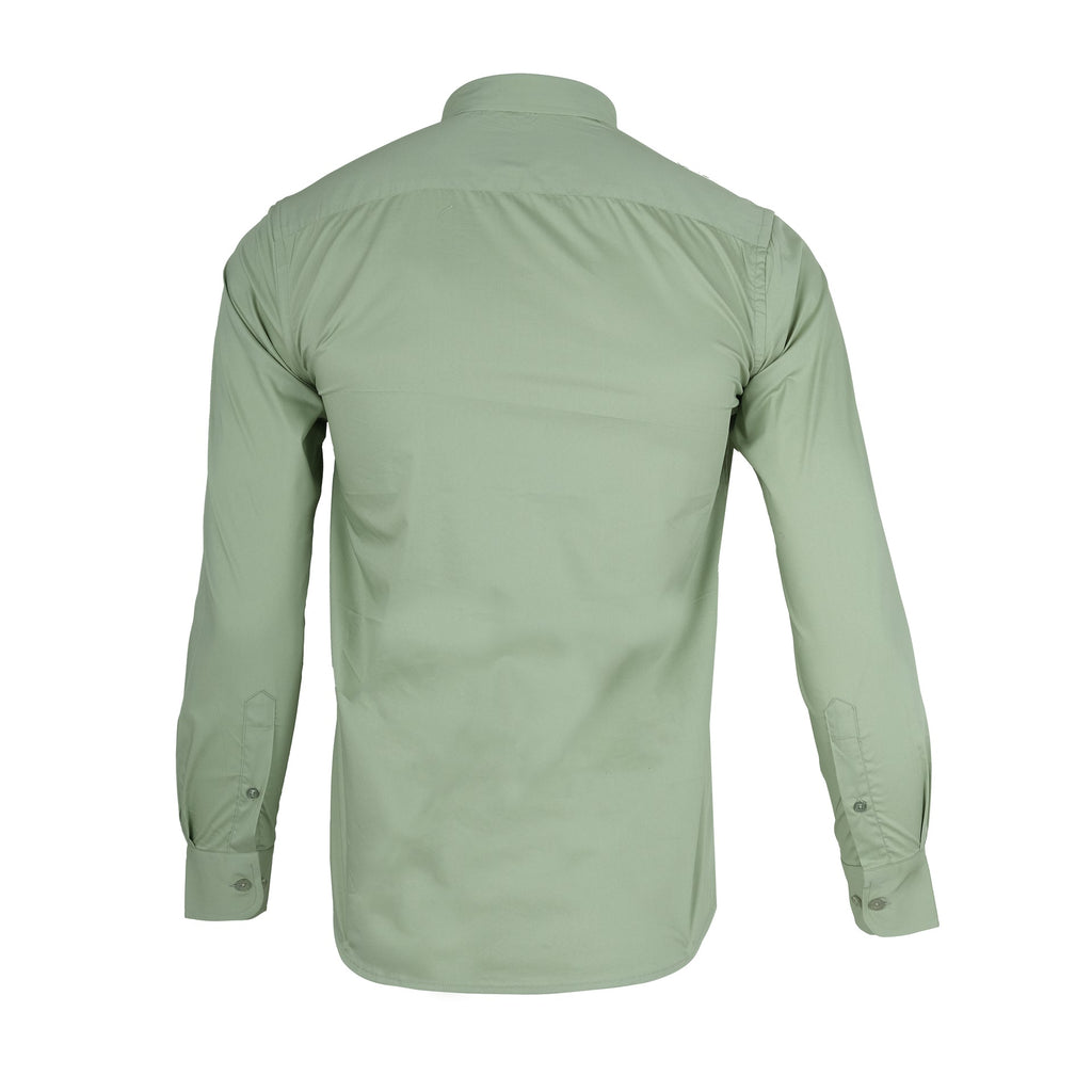 LACOSTE Sage Green Classic Fit Long Sleeve Button-Up Shirt