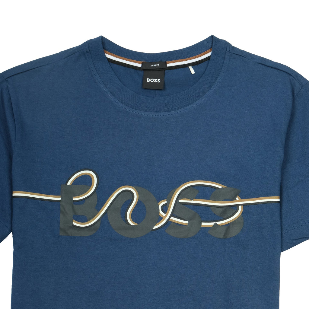 BOSS Ocean Depth Casual Fit Graphic Logo Tee