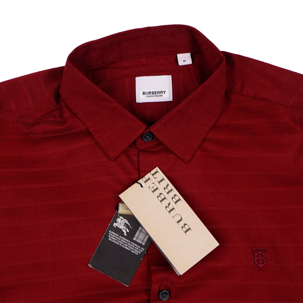 BURBERRY Lucent Garnet Eclipse Refined Fit Long Sleeve Button-Up Shirt