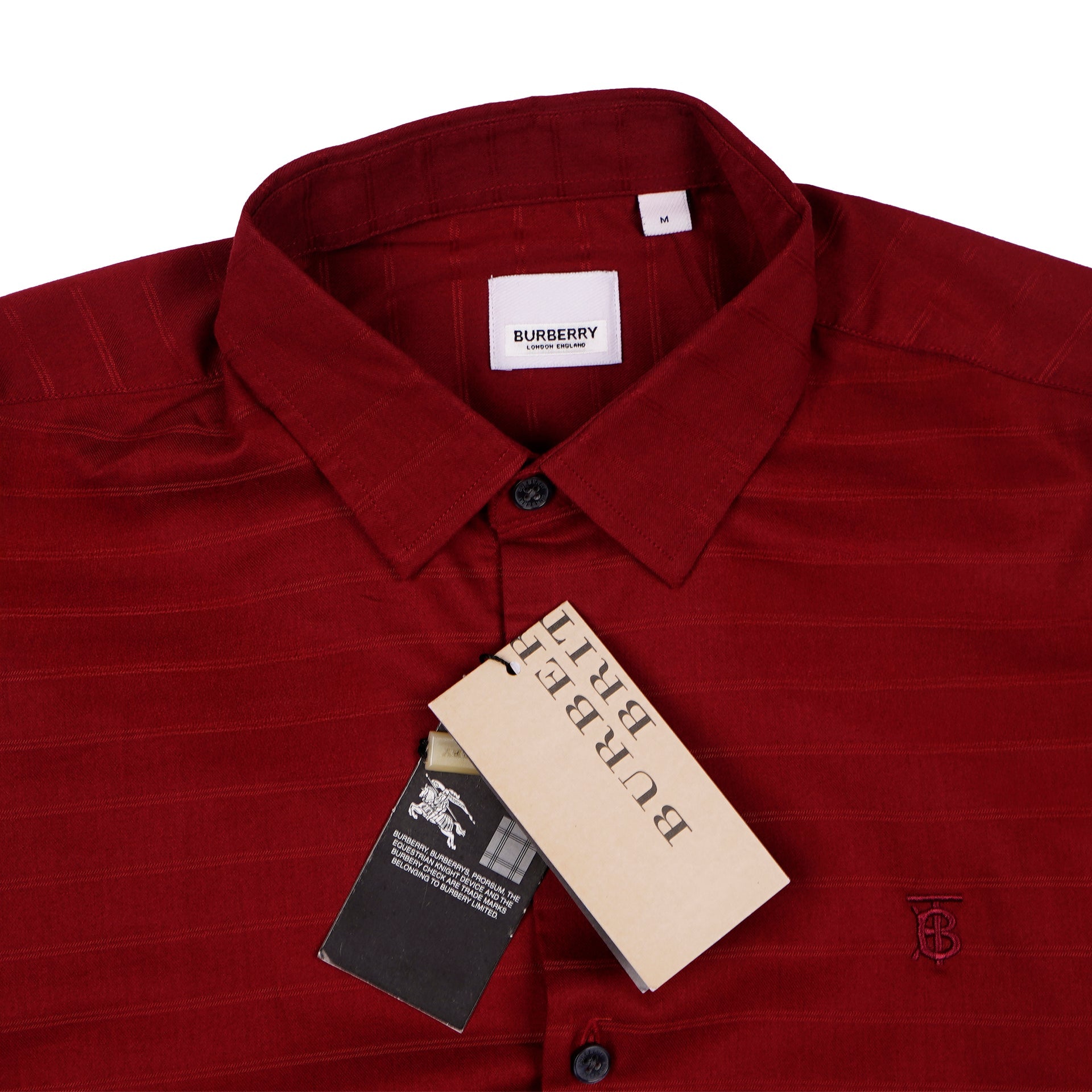 BURBERRY Lucent Garnet Eclipse Refined Fit Long Sleeve Button-Up Shirt