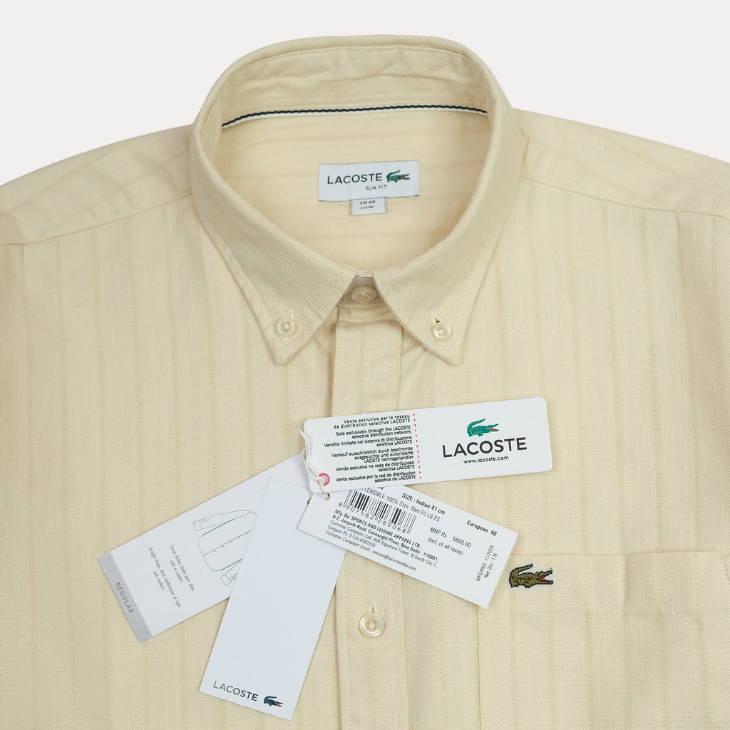 Lacoste Slim Fit Striped Button-Up Shirt