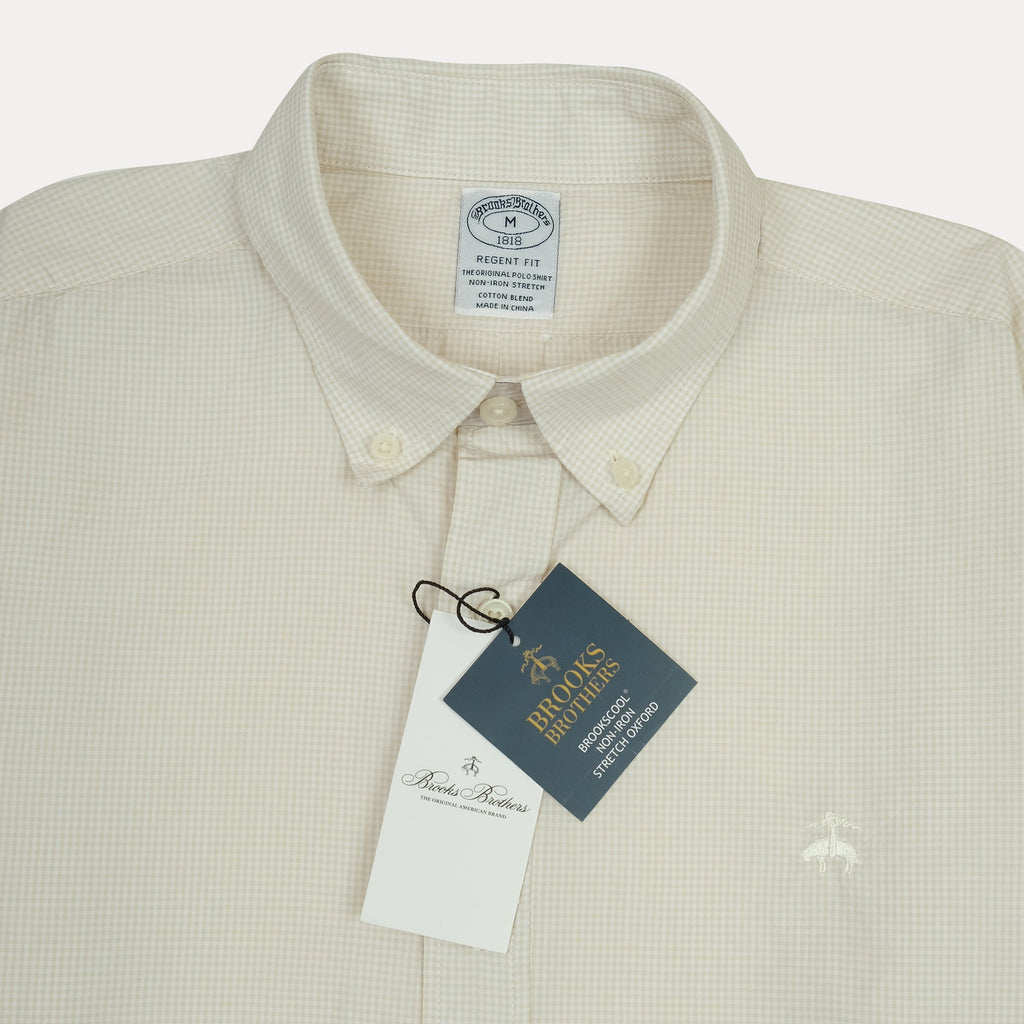 BROOKS BROTHERS Soft Almond Tailored Fit Long Sleeve Button-Down Shirt