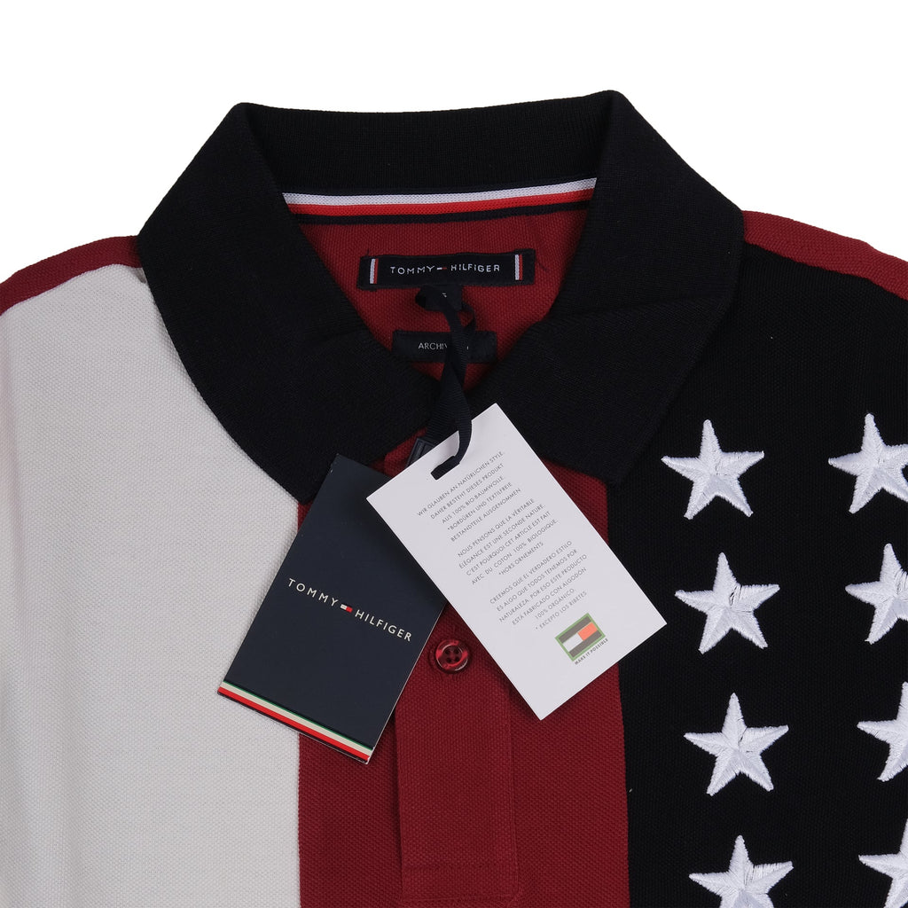TOMMY HILFIGER Regal Crimson Slim Fit Short Sleeve Polo Shirt