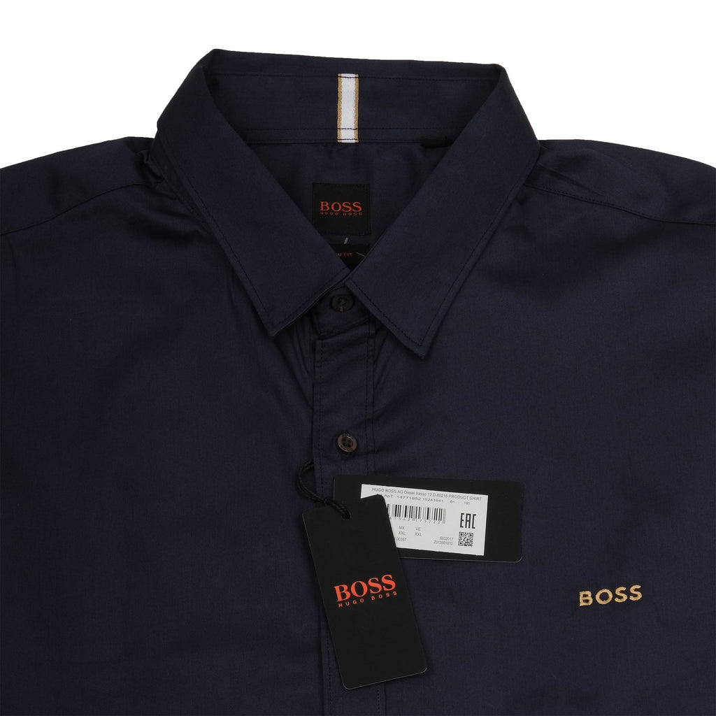 BOSS Midnight Navy Classic Fit Long Sleeve Button-Up Shirt
