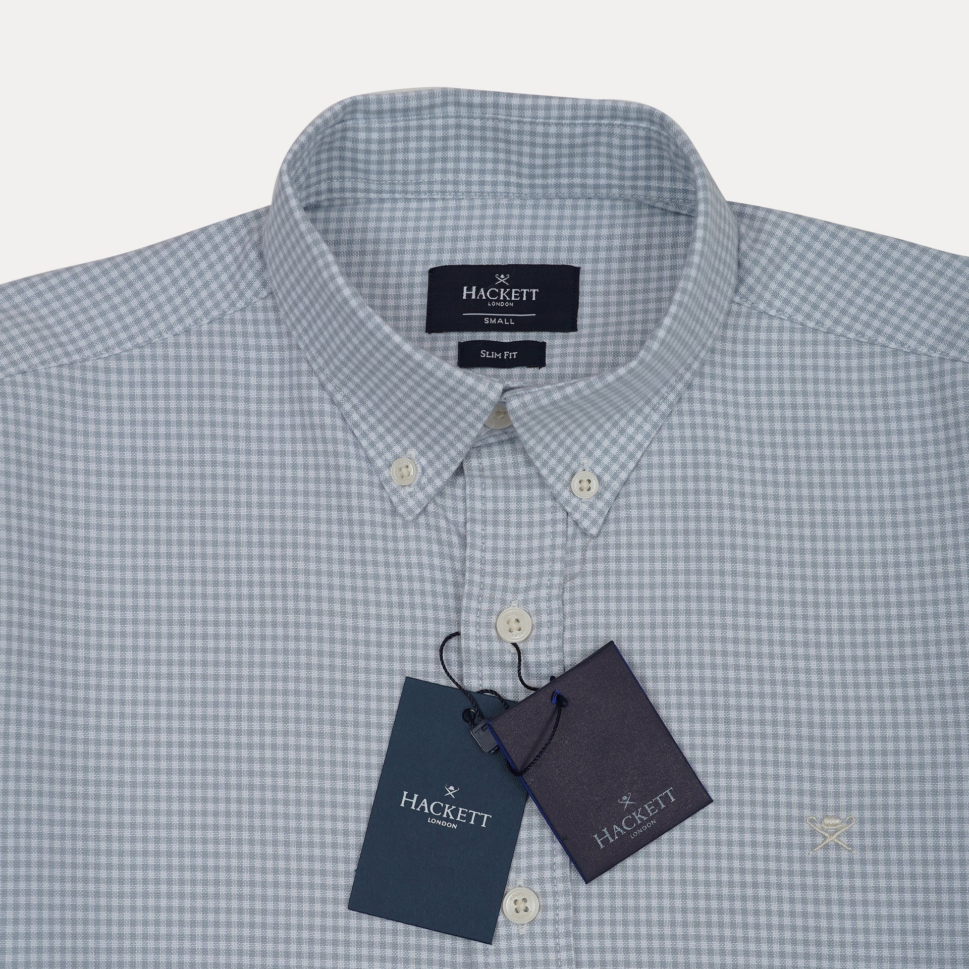 HACKETT Ocean Breeze Tailored Fit Long Sleeve Gingham Shirt