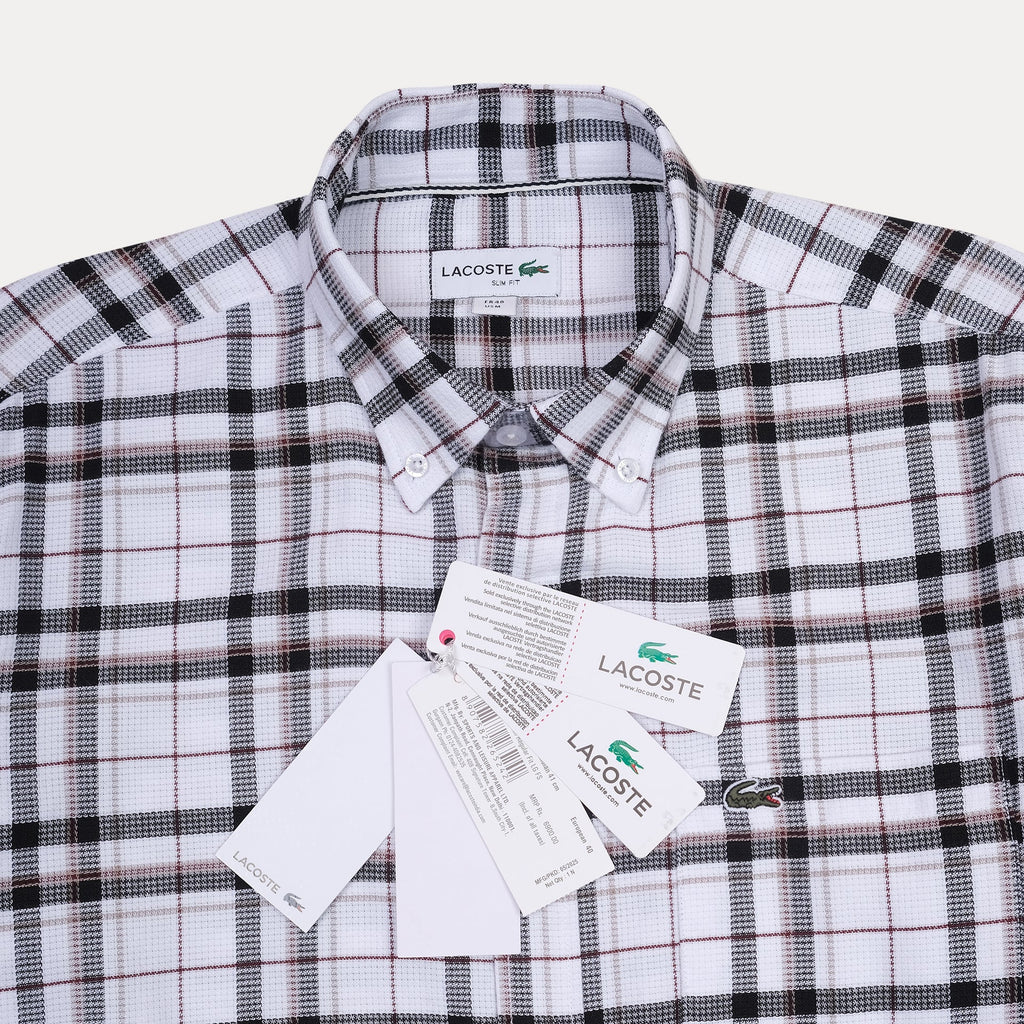 Lacoste Classic Fit Plaid Button-Up Shirt