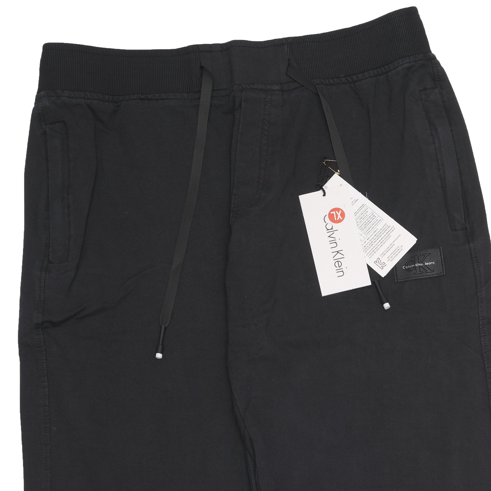 CALVIN KLEIN Midnight Onyx Relaxed Fit Stretch Drawstring Trousers