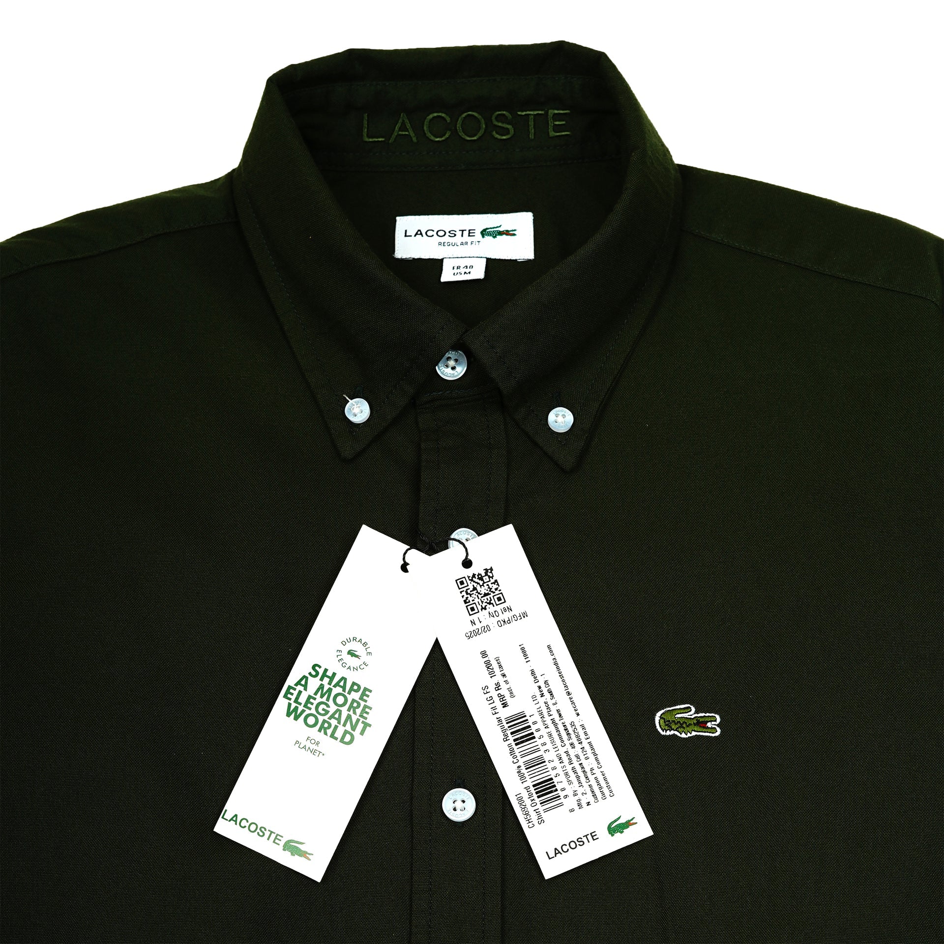 LACOSTE Mystic Fern Classic Fit Long Sleeve Button-Down Shirt