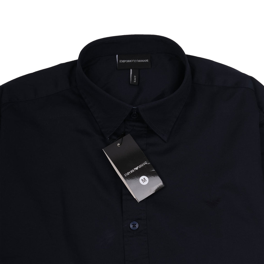 EMPORIO ARMANI Celestial Indigo Tailored Fit Long Sleeve Shirt