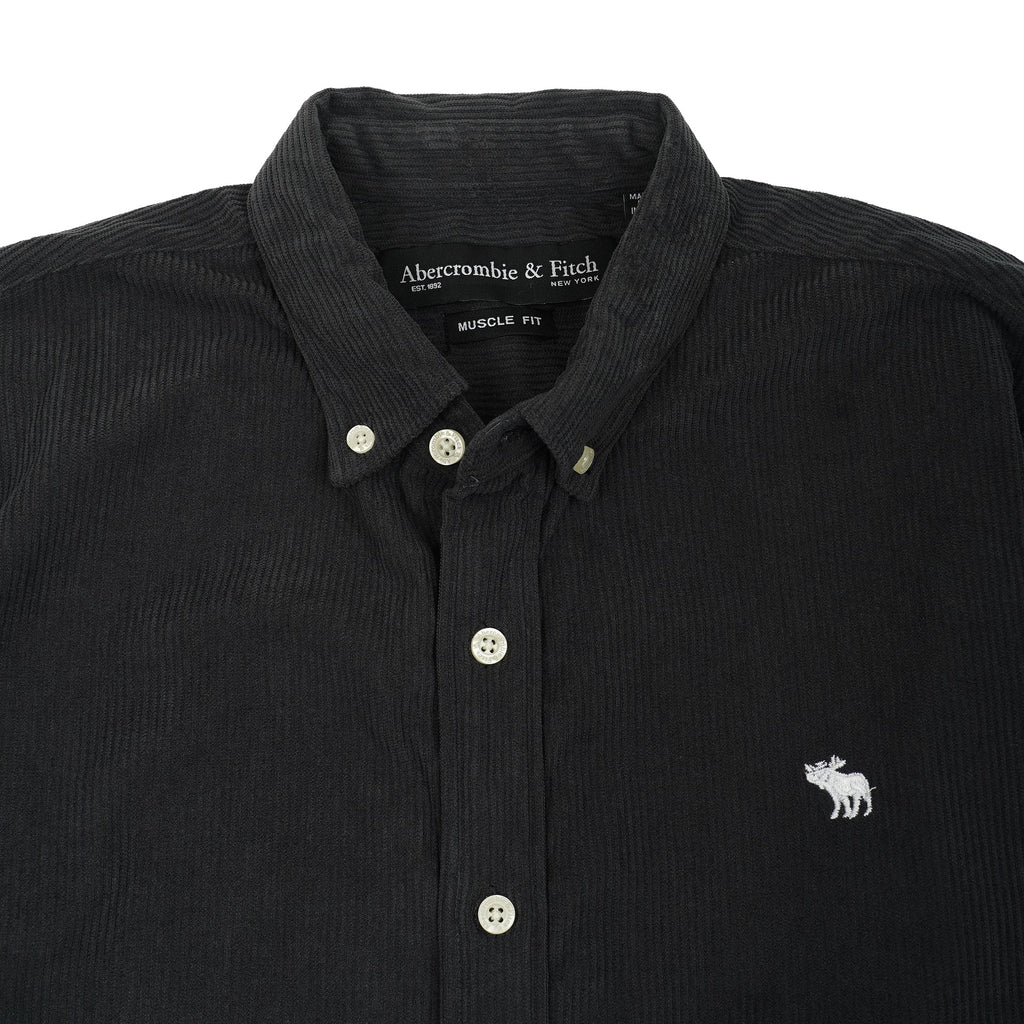 ABERCROMBIE & FITCH Seraphic Onyx Whisper Muscle Fit Long Sleeve Shirt