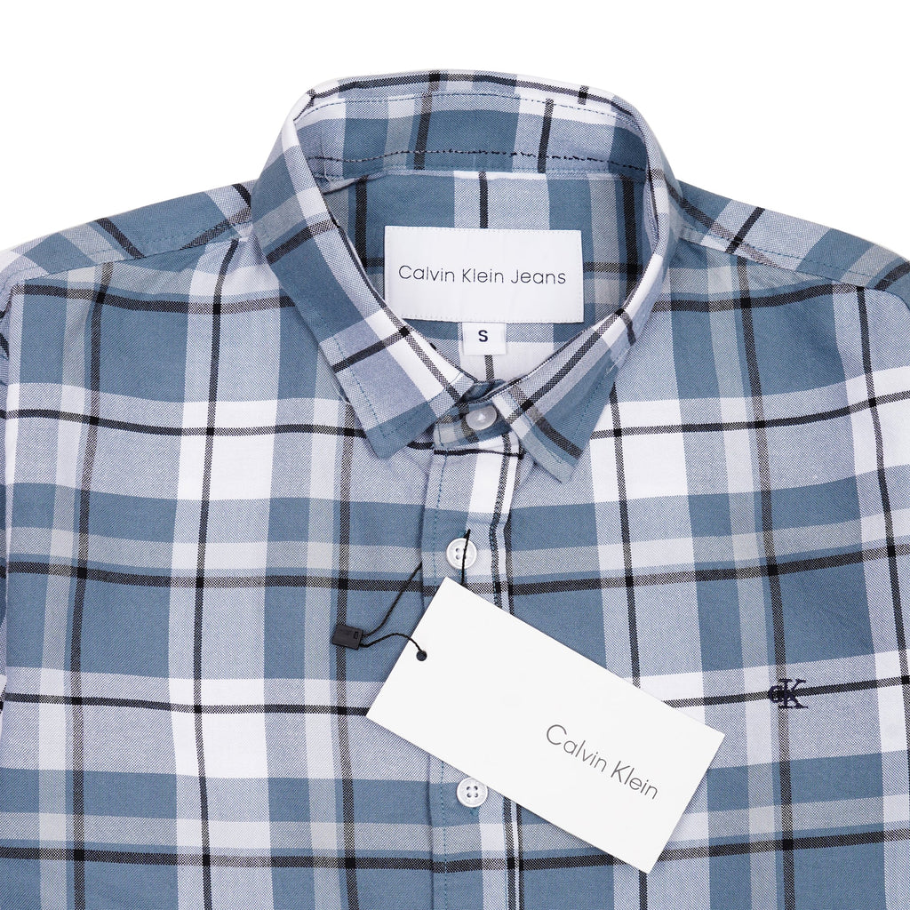 CALVIN KLEIN JEANS Oceanic Slate Classic Fit Long Sleeve Button-Up Shirt