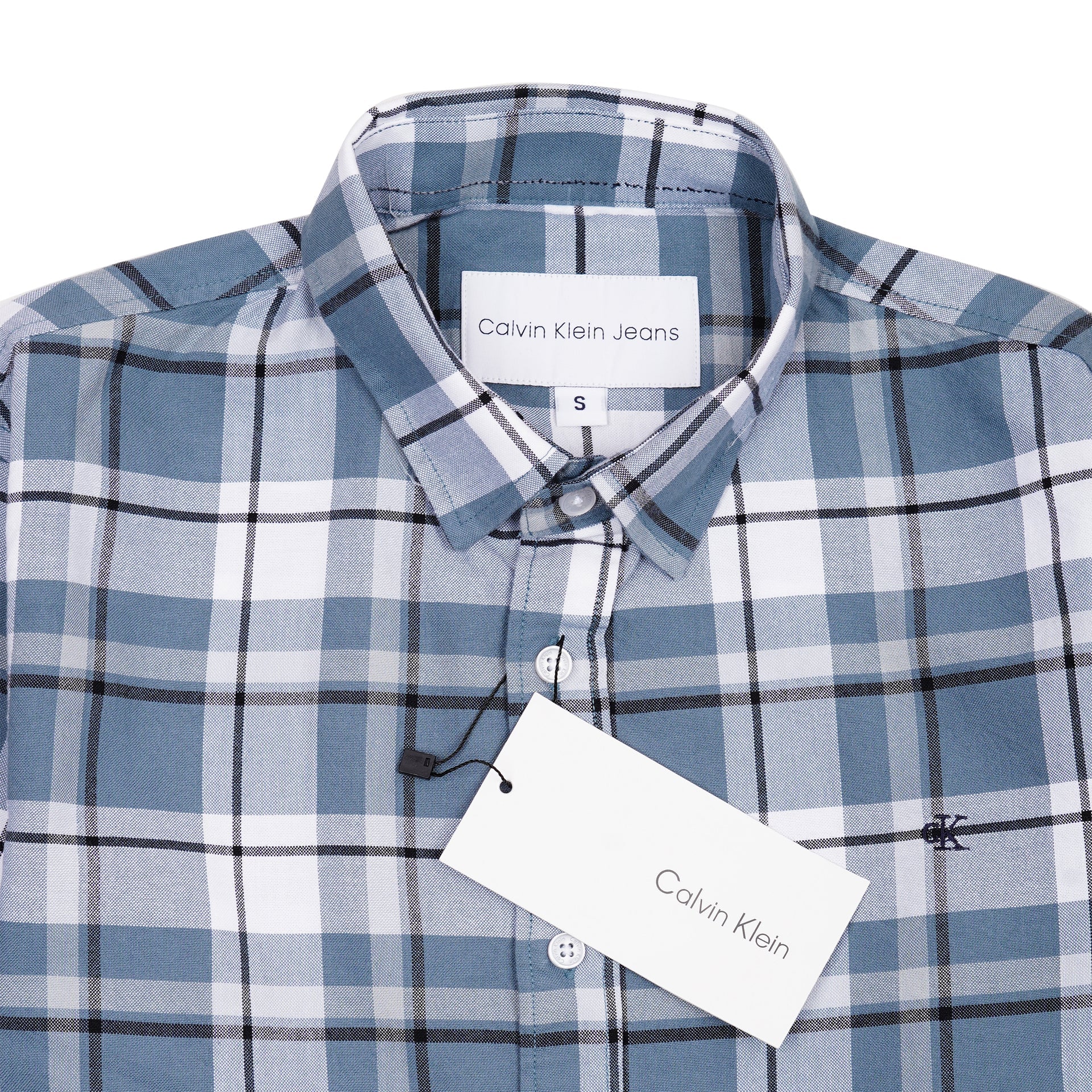 CALVIN KLEIN JEANS Oceanic Slate Classic Fit Long Sleeve Button-Up Shirt