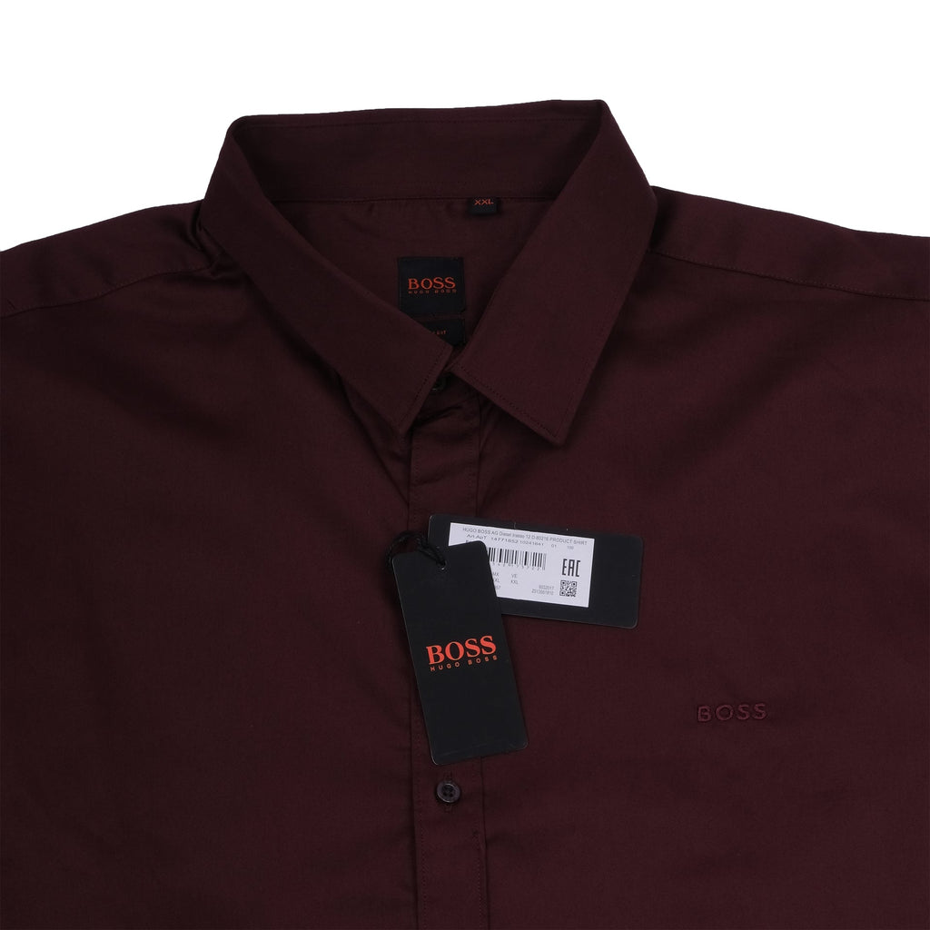 BOSS Crimson Velvet Classic Fit Long Sleeve Shirt