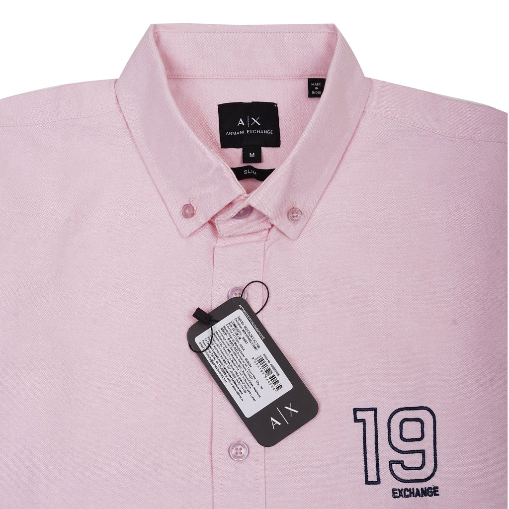 A|X EXCHANGE Blush Petal Tailored Fit Long Sleeve Button-Up Shirt