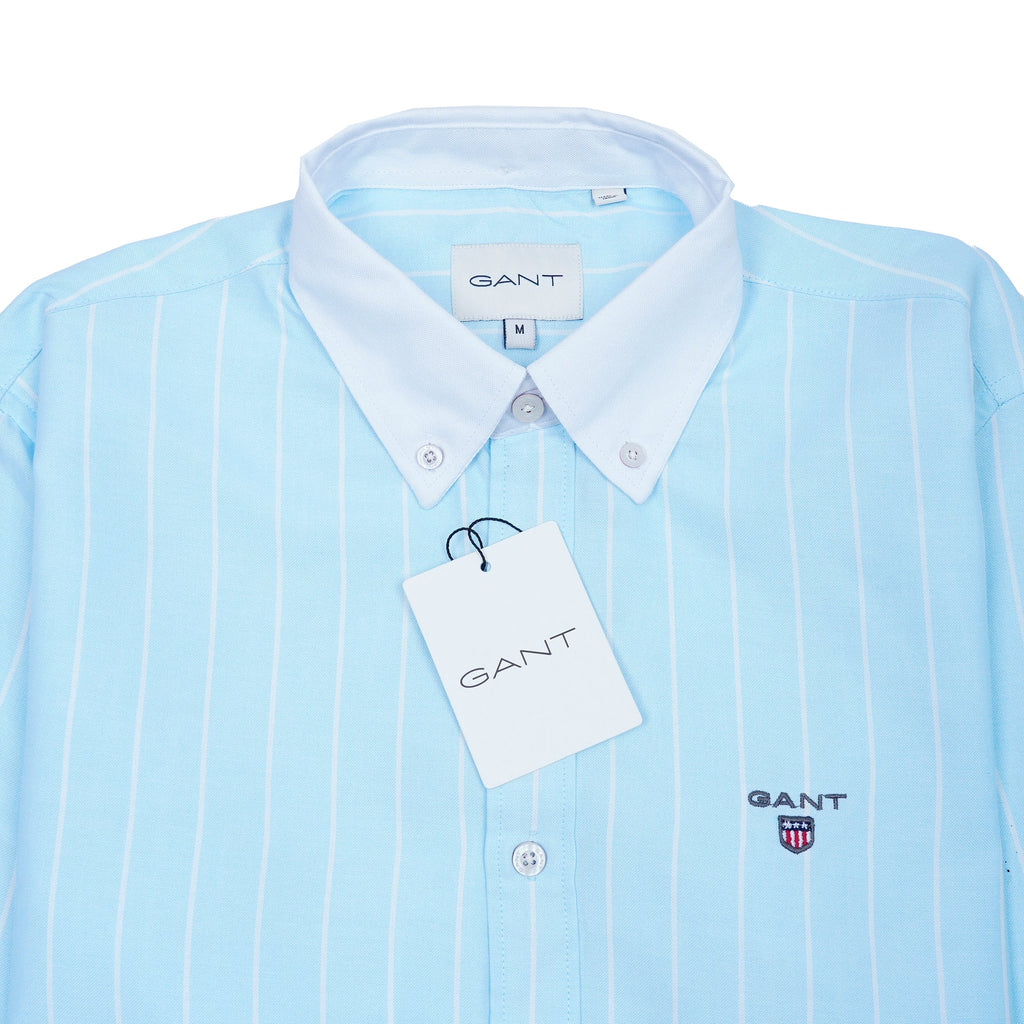 GANT Seraphic Azure Tailored Fit Long Sleeve Button-Up Shirt