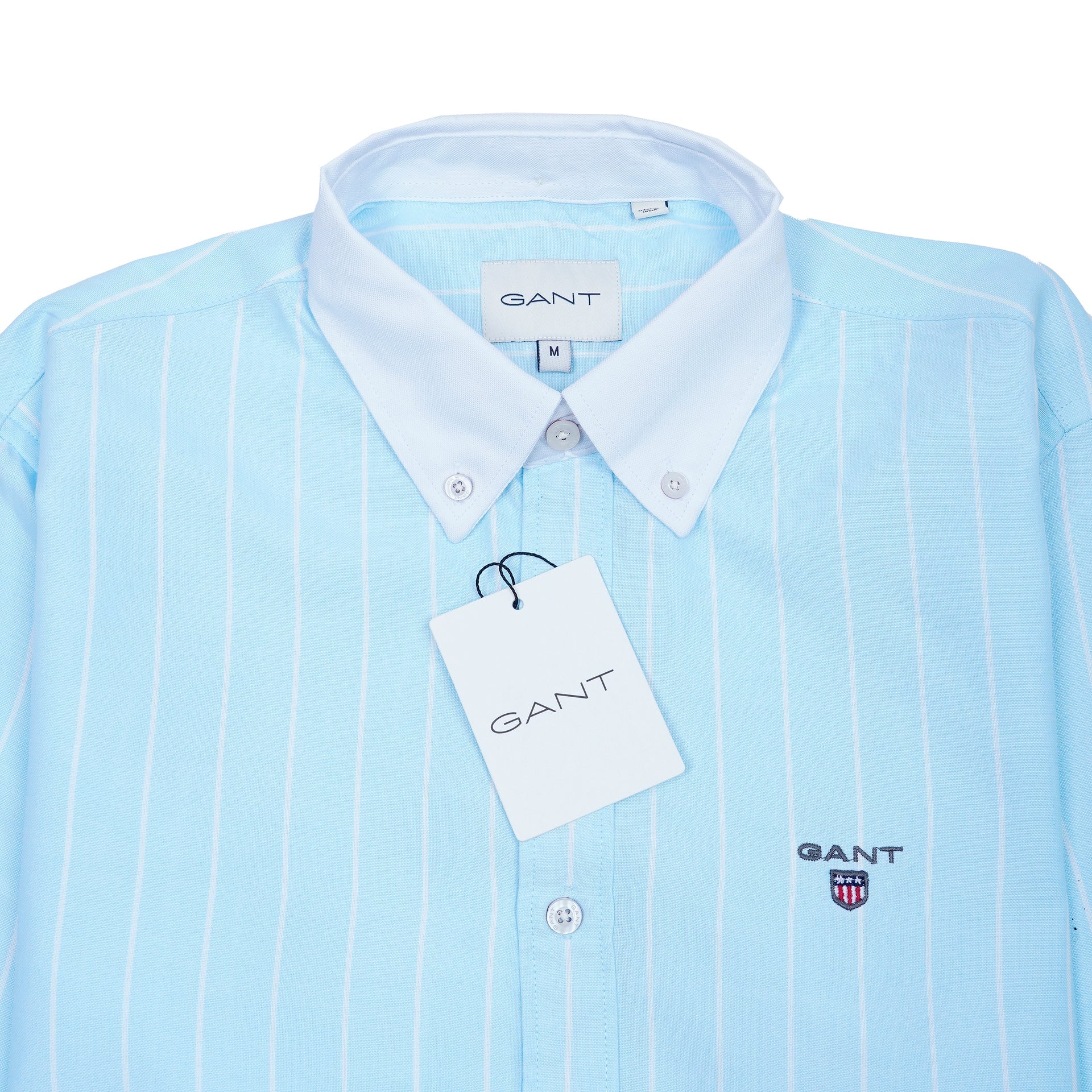 GANT Seraphic Azure Tailored Fit Long Sleeve Button-Up Shirt