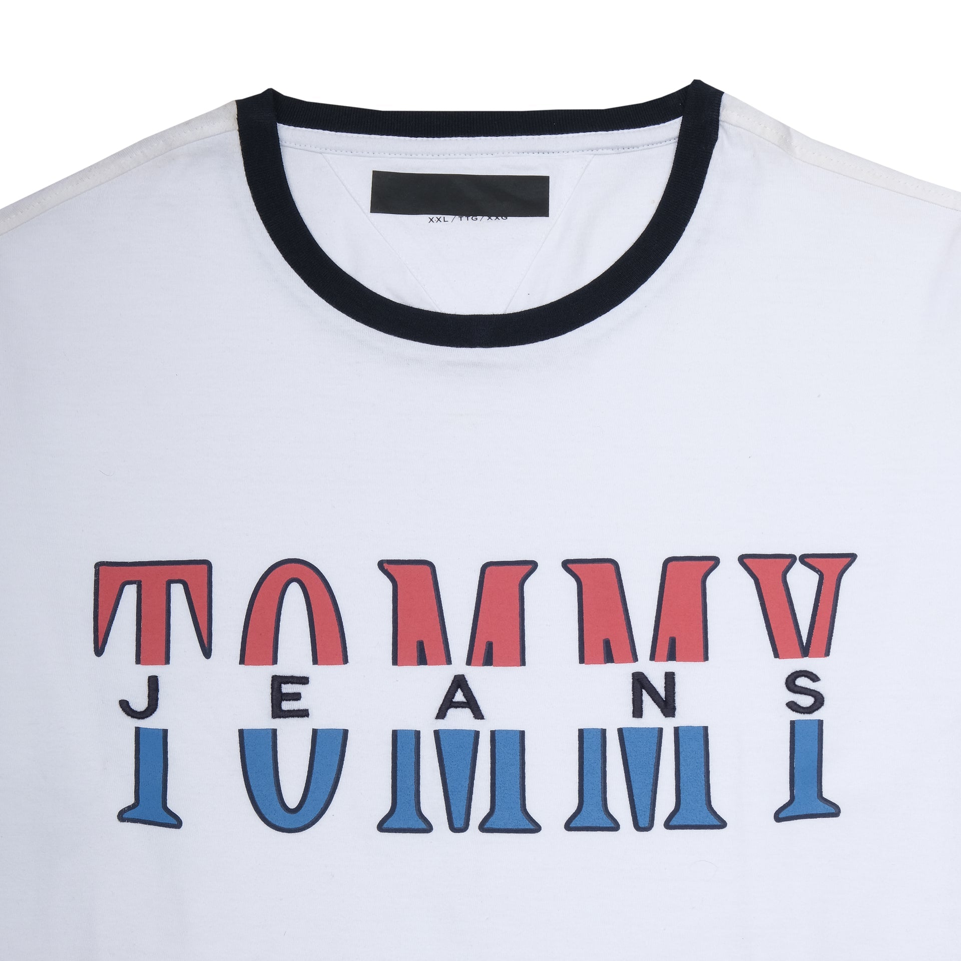 TOMMY HILFIGER Cloud White Retro Logo Oversized Tee