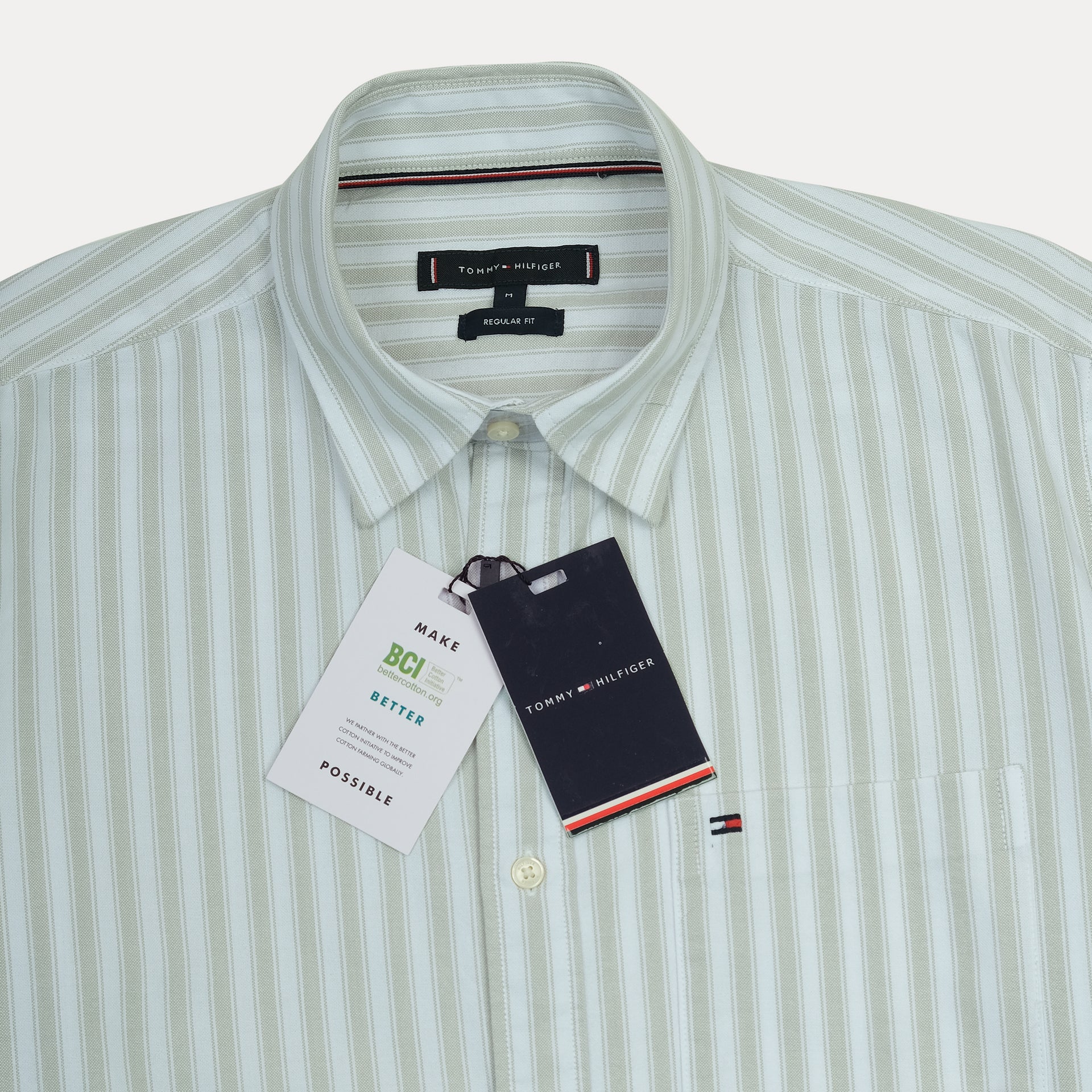 TOMMY HILFIGER Serene Aqua Tailored Fit Long Sleeve Button-Up Shirt