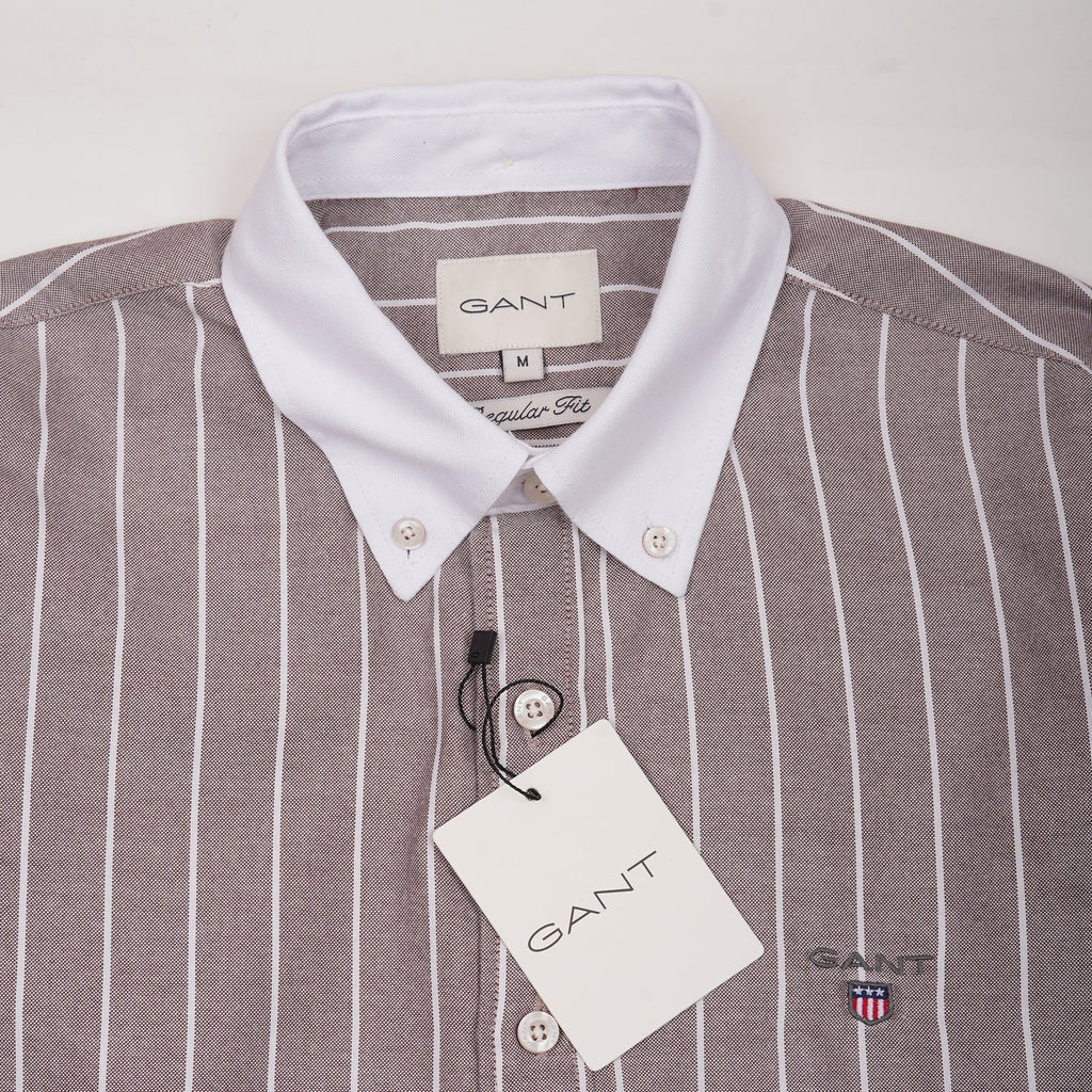 GANT Whispering Almond Tailored Fit Long Sleeve Button-Up Shirt