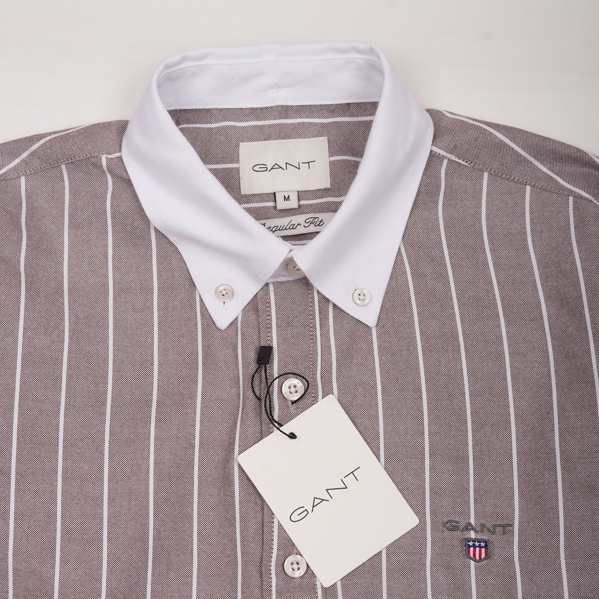 GANT Whispering Almond Tailored Fit Long Sleeve Button-Up Shirt