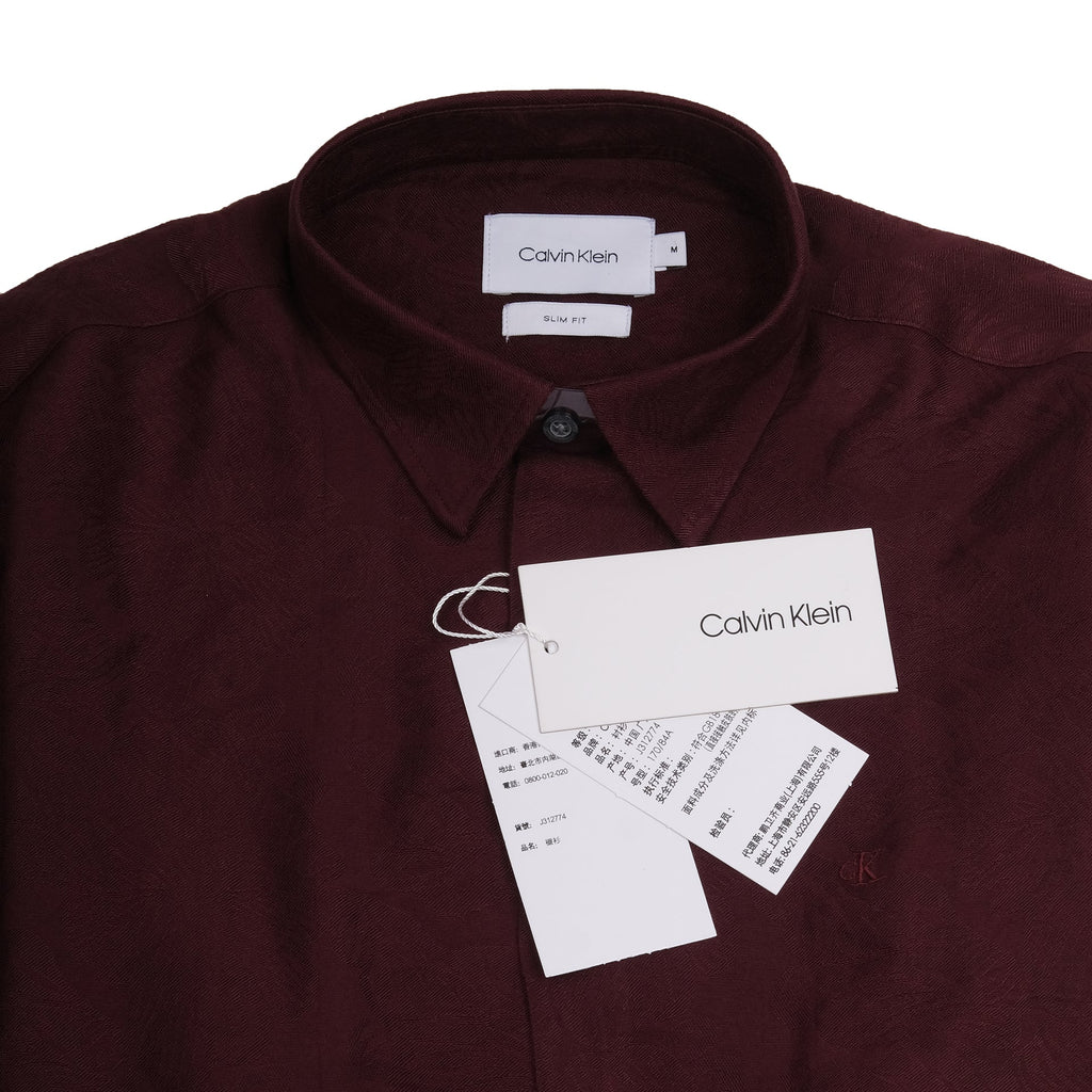 CALVIN KLEIN Crimson Blaze Tailored Fit Long Sleeve Shirt